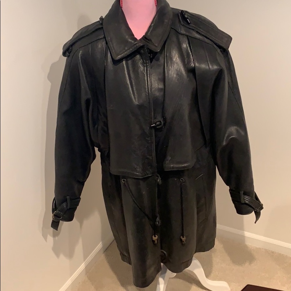 Black leather jacket